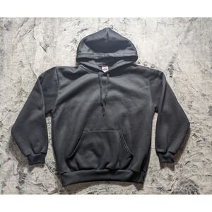 Hill Long Sleeve Pullover Hoodie Men's Size Medium Black Made In USA